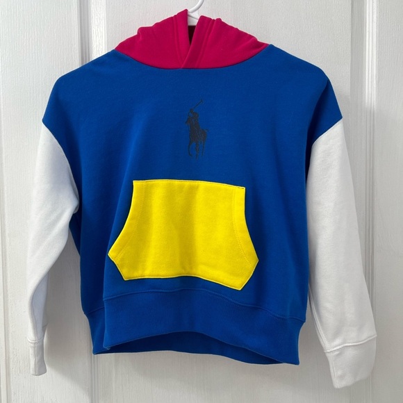 Polo by Ralph Lauren Kids' Blue and Yellow Hoodie (Size 8-10) - Picture 3 of 11